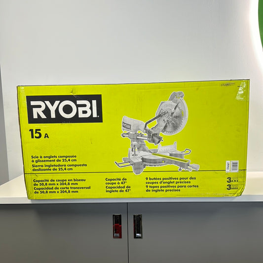 New Ryobi TSS103 10" Corded Sliding Compound Miter Saw with A18MS01G Quickstand