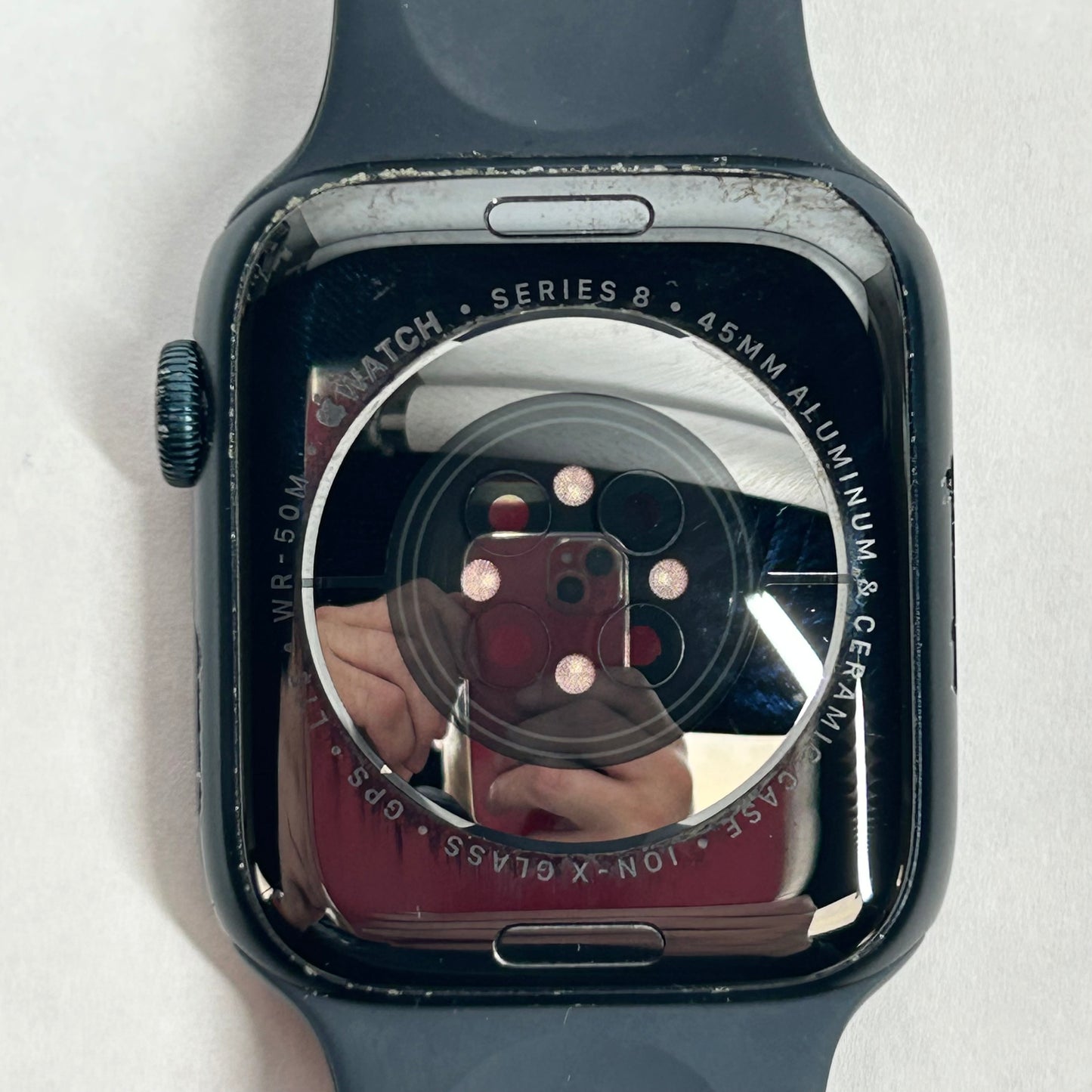 Unlocked Apple Watch Series 8 45MM Midnight Aluminum Black Sport Band MNP83LL/A