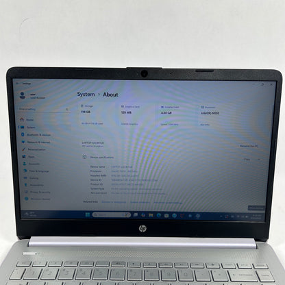 HP Laptop 14-DQ6014DX 14" N150 800MHz 4GB RAM 128GB SSD