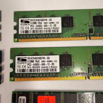 Mixed Lot of 24 RAM Memory Models DDR DDR2 DDR3 Assorted Brands