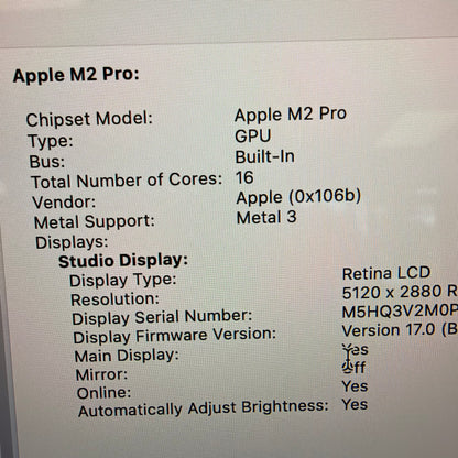 2023 Apple Mac Mini M2 Pro 16 Core 3.5GHz 16GB RAM 512GB SSD MNH73LL/A
