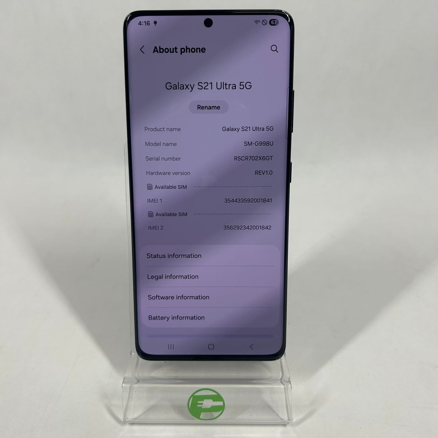 Unlocked Samsung Galaxy S21 Ultra 5G 12GB RAM 128GB SM-G998U Blue