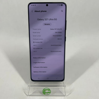 Unlocked Samsung Galaxy S21 Ultra 5G 12GB RAM 128GB SM-G998U Blue