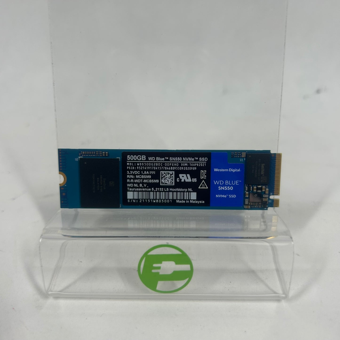 Western Digital WD 2280mm Blue 500GB NVMe M.2 SSD SN550