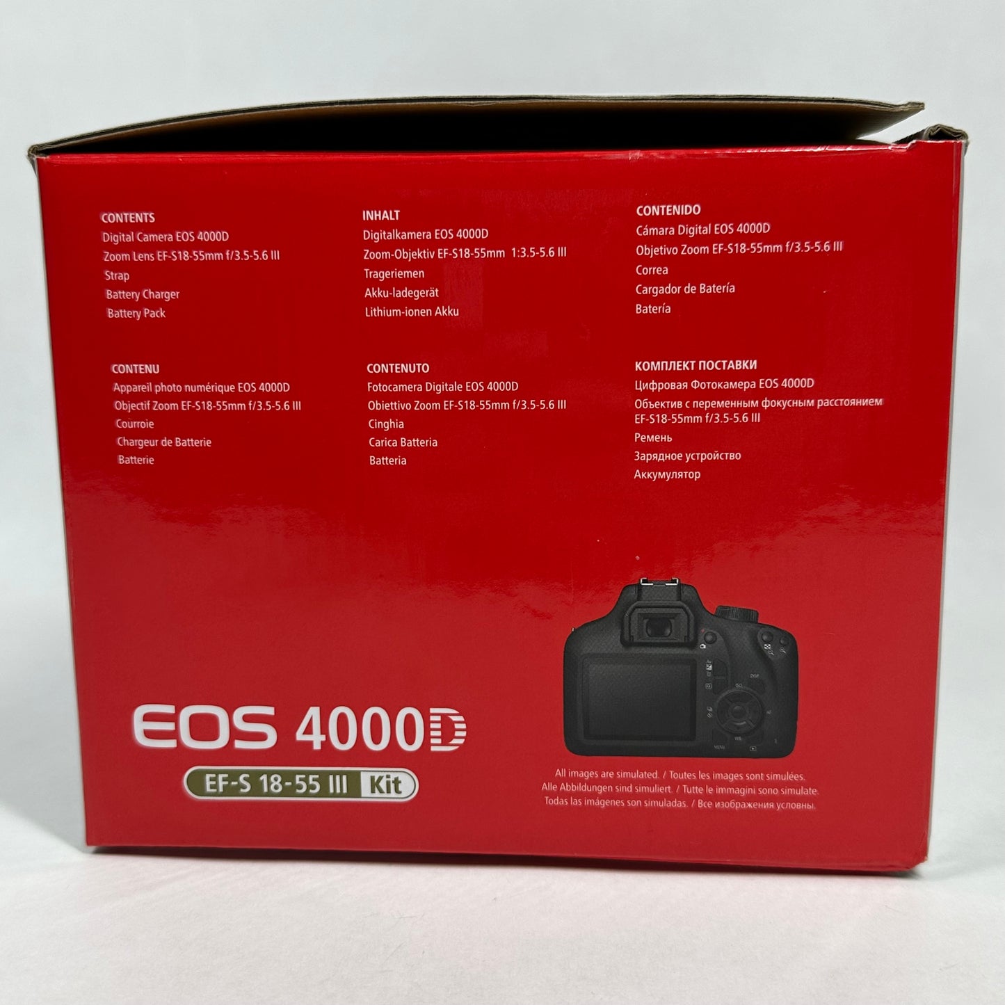 Canon EOS 4000D 18.0MP Digital SLR DSLR Camera EF-S 18-55 III Kit with Box