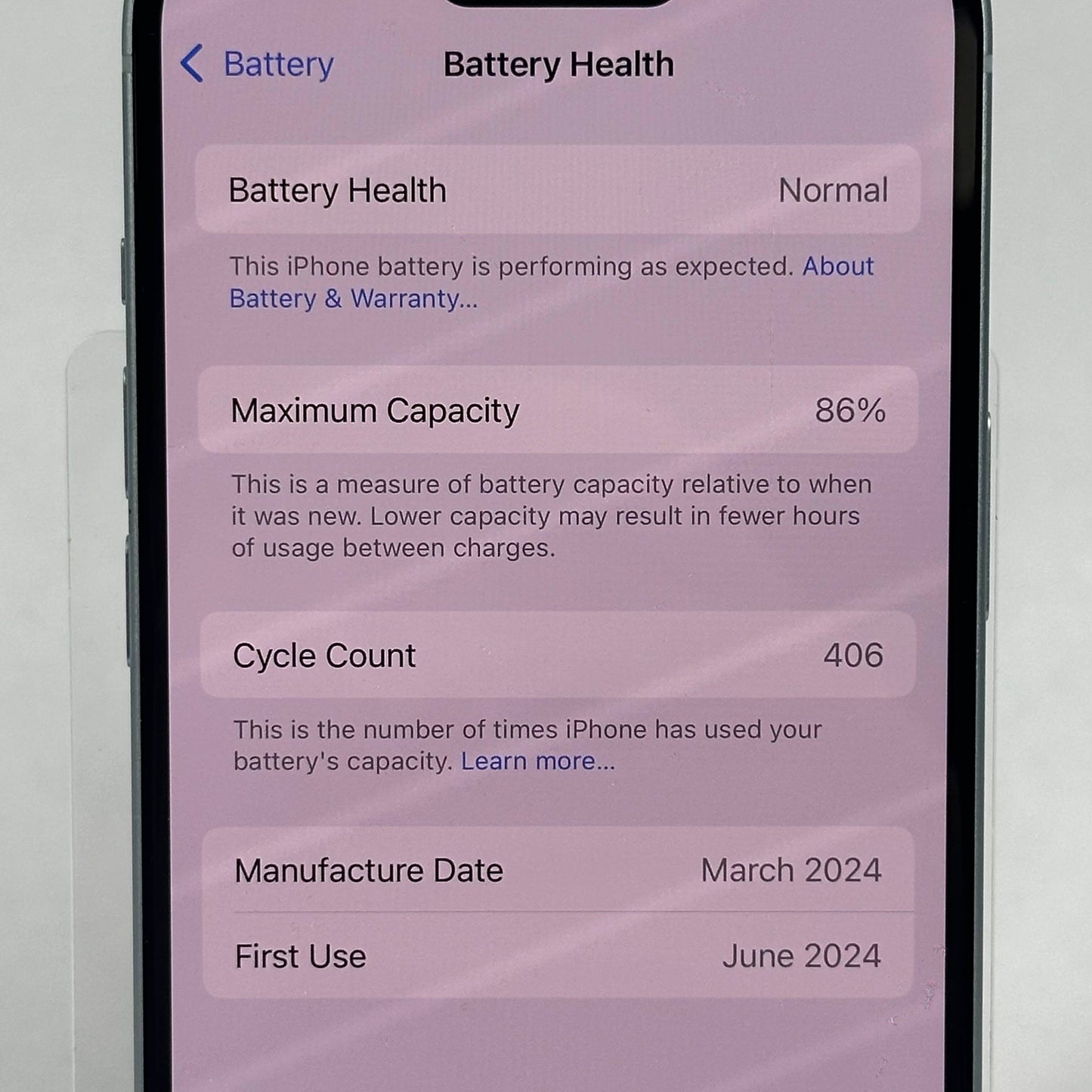 Unlocked Apple iPhone 15 eSIM 128GB 18.6.2 Blue MTLY3LL/A