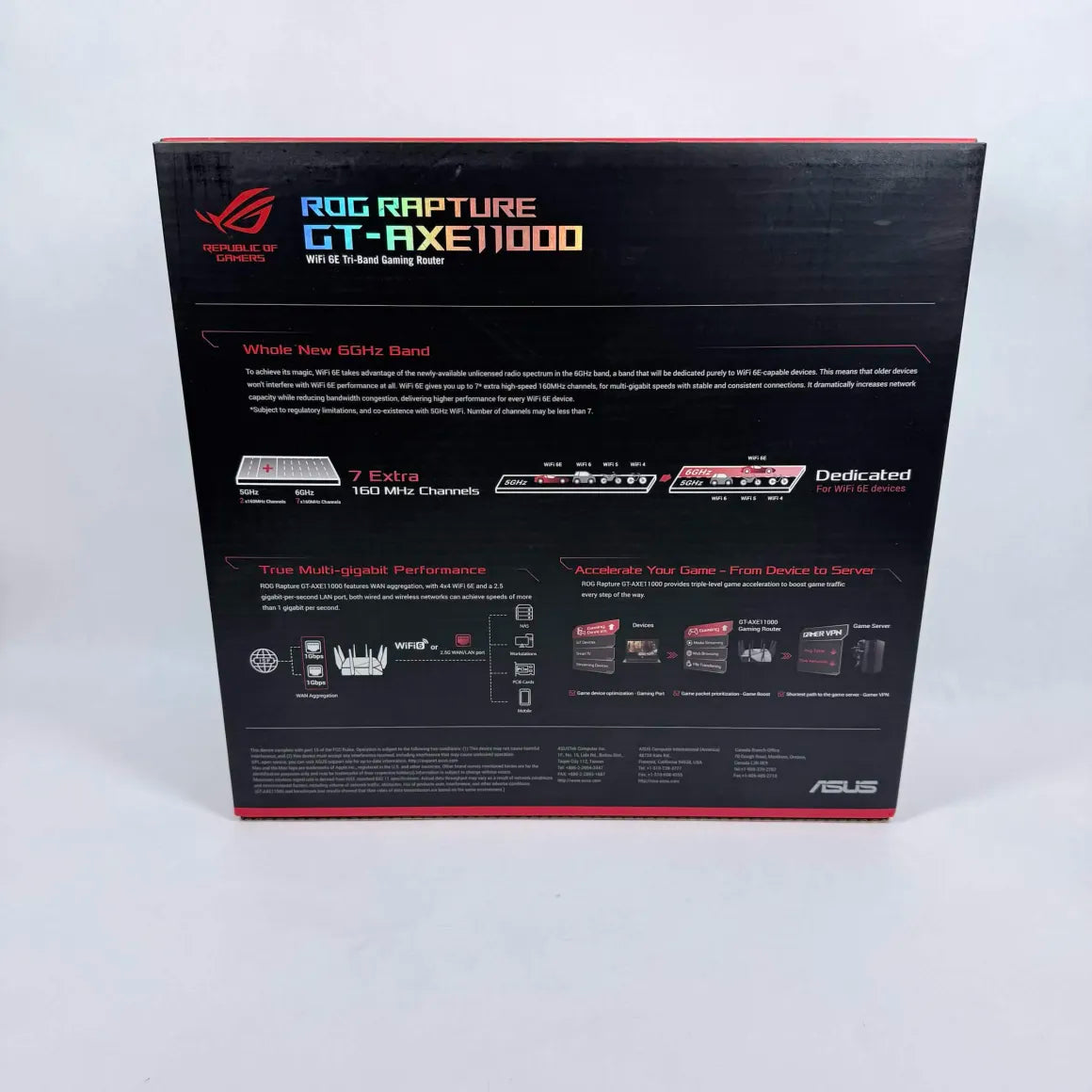 ASUS ROG Rapture Tri Band WiFi 6E GT-AXE11000 Gaming Router
