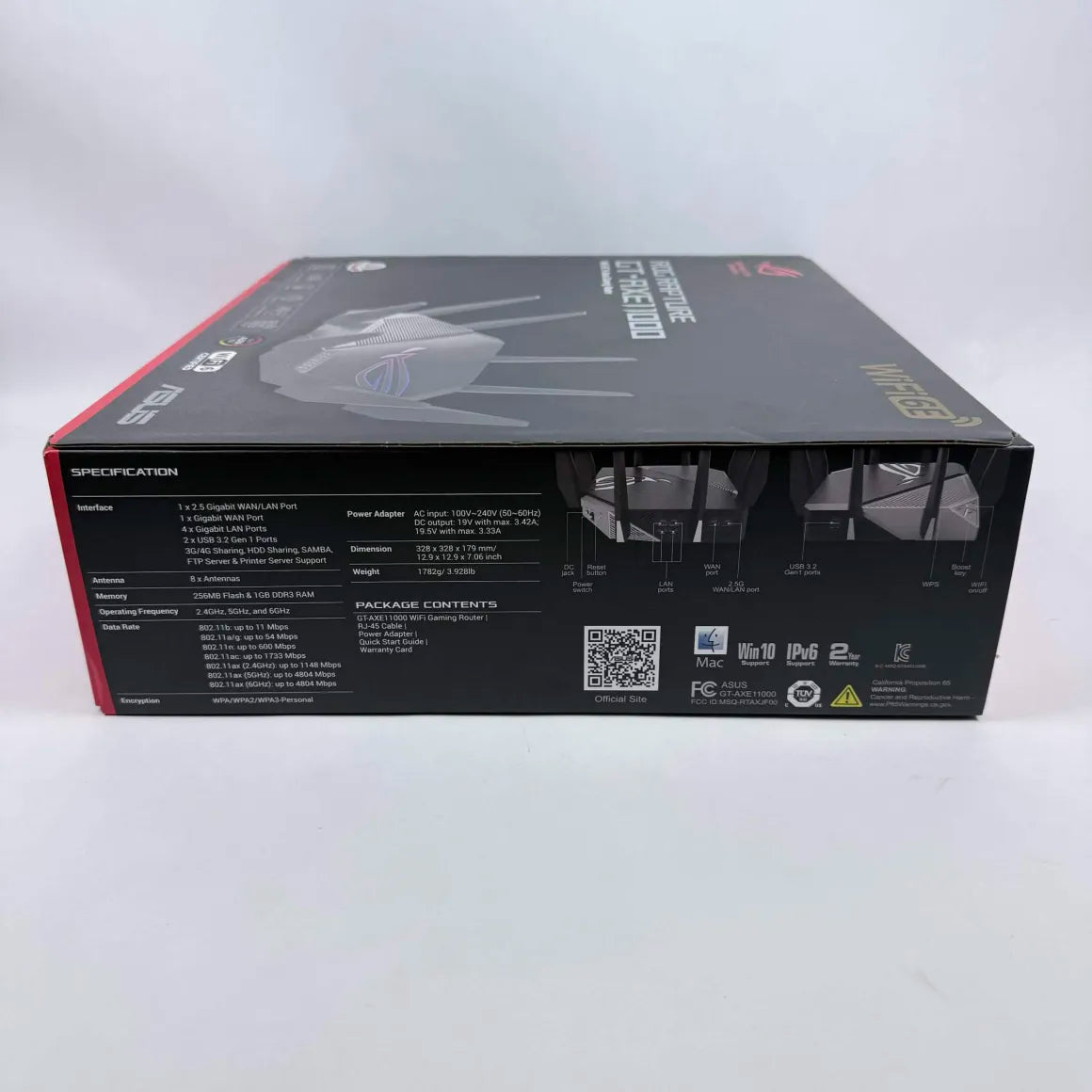 ASUS ROG Rapture Tri Band WiFi 6E GT-AXE11000 Gaming Router