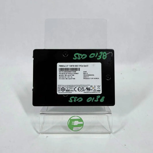 Samsung 2.5" PM983a 8TB U.2 PCIe 3.0 x4 (NVMe) SSD MZ-QLB7T6B SSD