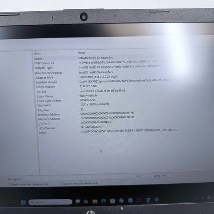 Broken HP Laptop 4L0C9EGM 11" i5-1135G7 3.5GHz 16GB RAM 256GB SSD