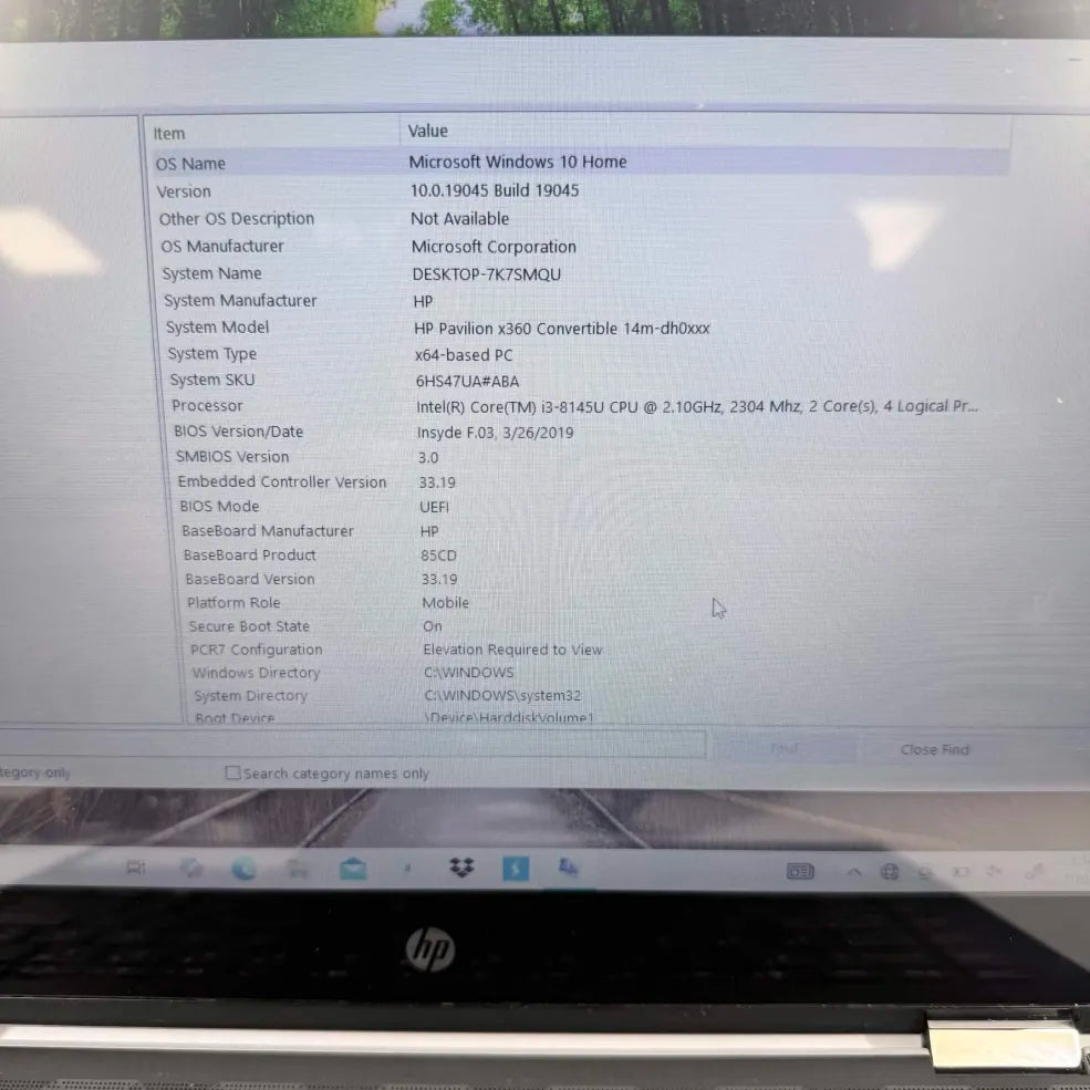 HP Pavilion x360 14m-dh000dx 14" i3-8145U 2.1GHz 8GB RAM 128GB SSD