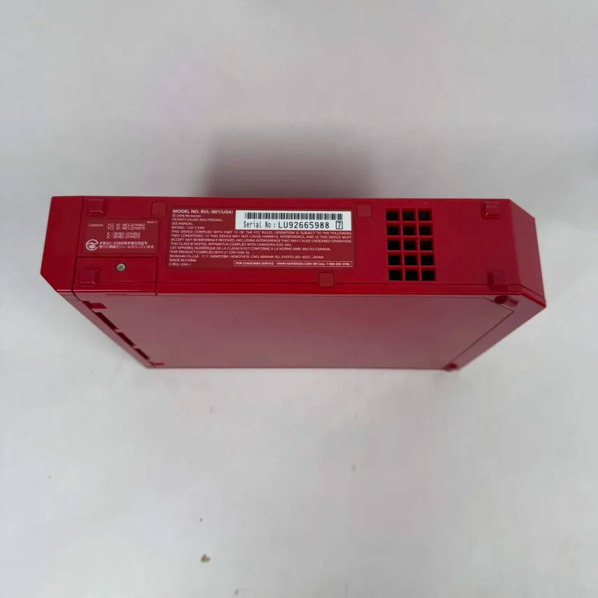 Nintendo Wii Console Gaming System RVL-001 Mario Red