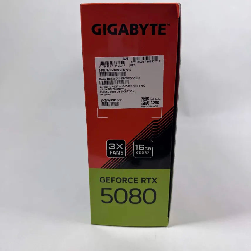 New Gigabyte GeForce RTX 5080 Windforce OC 16GB GDDR7 Graphics Card