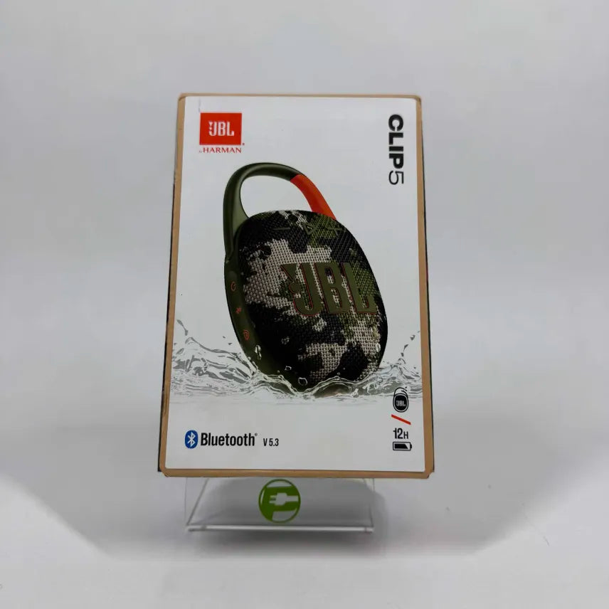 New JBL Clip 5 Portable Bluetooth Party Speaker Camo JBLCLIP5SQUADAM