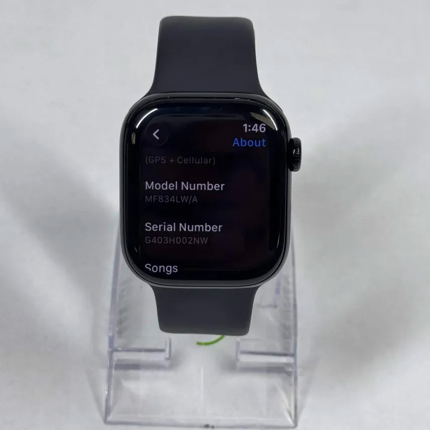 GPS Only Apple Watch Series 11 42MM Jet Black Aluminum Black Sport Band A3335