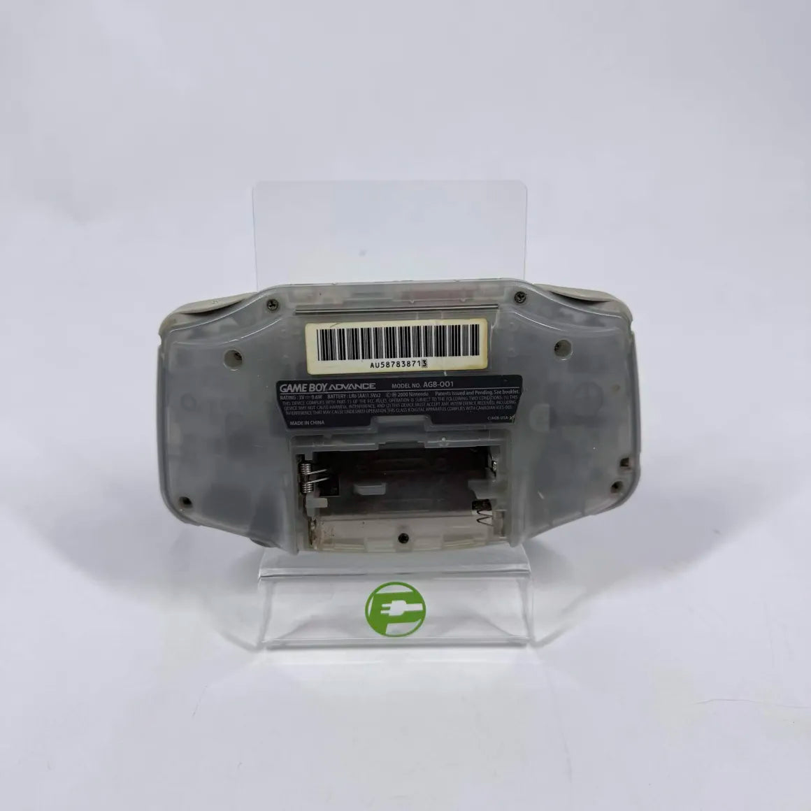 Nintendo Game Boy Advance Handheld Game Console Only AGB-001 Clear Cracked Shell