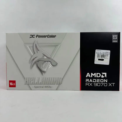 AMD Radeon RX 9070 XT Hellhound Spectral White 16GB GDDR6 Graphics Card with Box