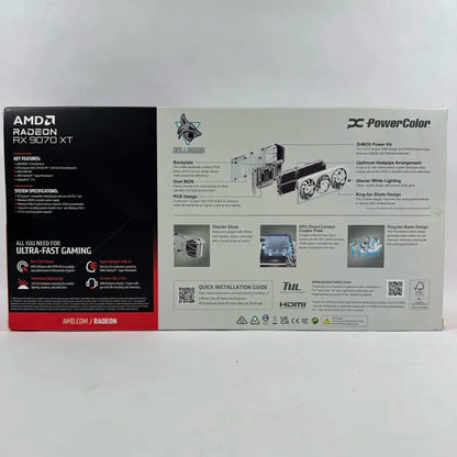 AMD Radeon RX 9070 XT Hellhound Spectral White 16GB GDDR6 Graphics Card with Box