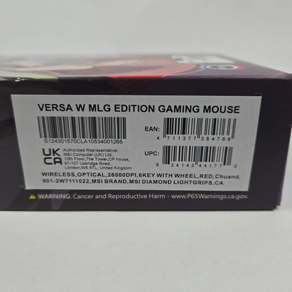 New MSi Versa Wireless MLG Edition Gaming Mouse
