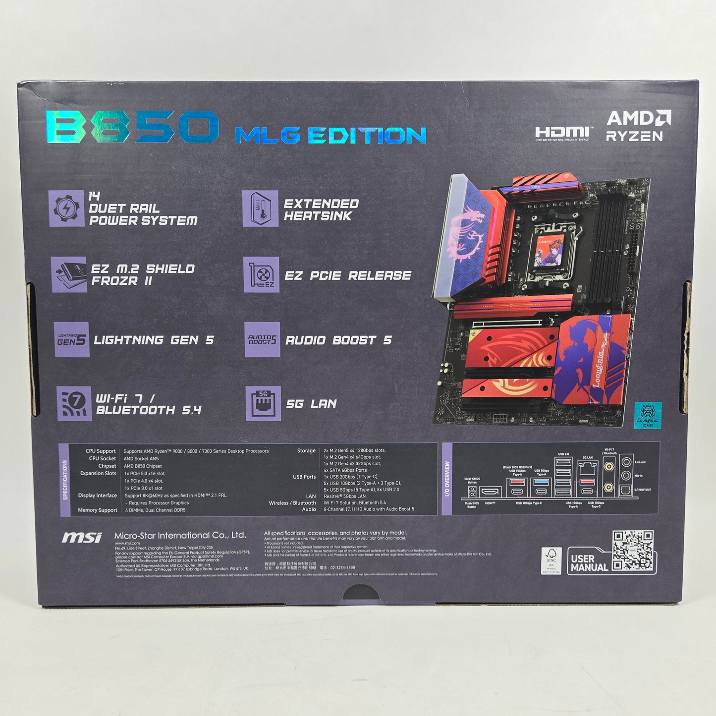 New MSi B850 MLG Edition AM5 ATX Gaming Motherboard