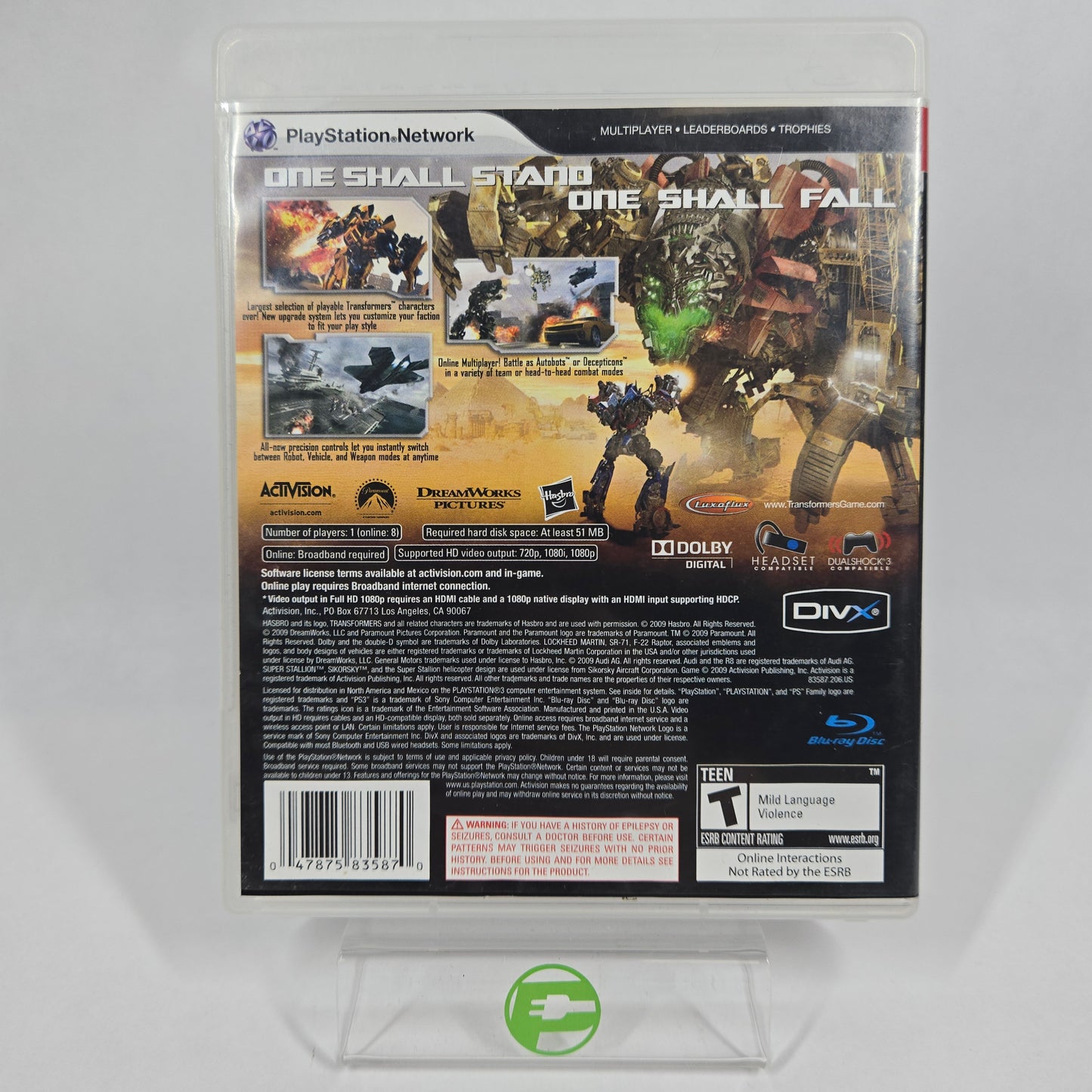 Transformers: Revenge of the Fallen (Sony PlayStation 3 PS3, 2009)