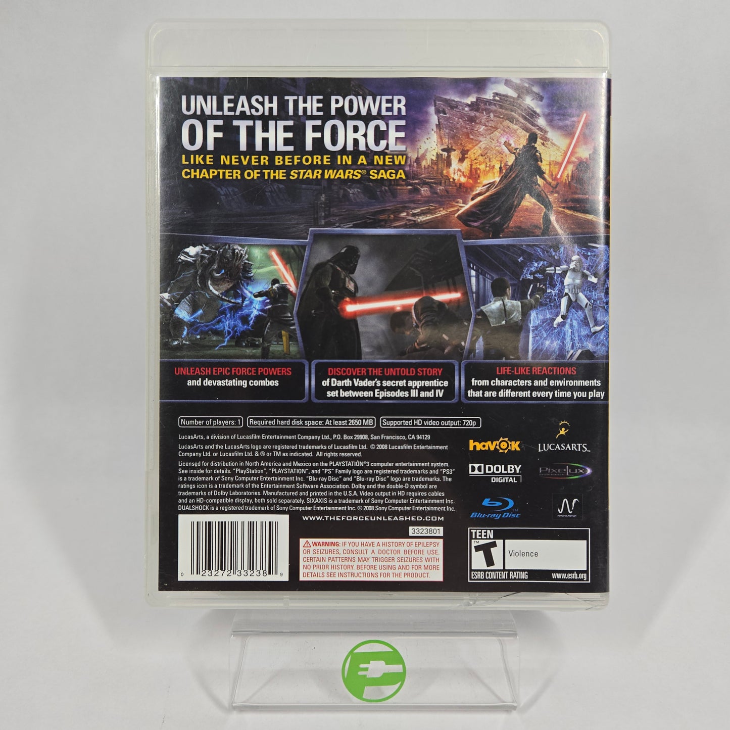 Star Wars The Force Unleashed (Sony PlayStation 3 PS3, 2008)