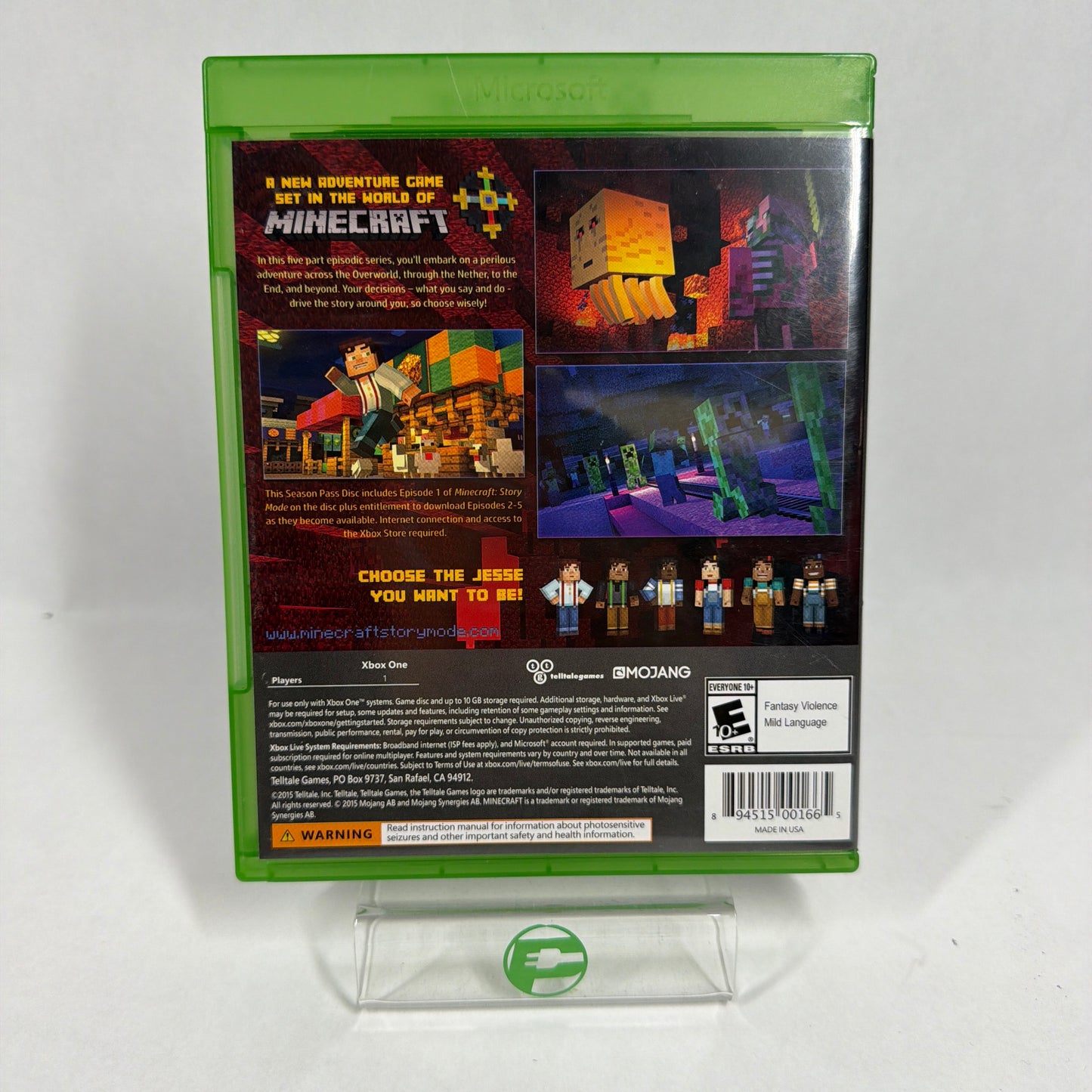 Minecraft: Story Mode Complete Adventure (Microsoft Xbox One, 2016)