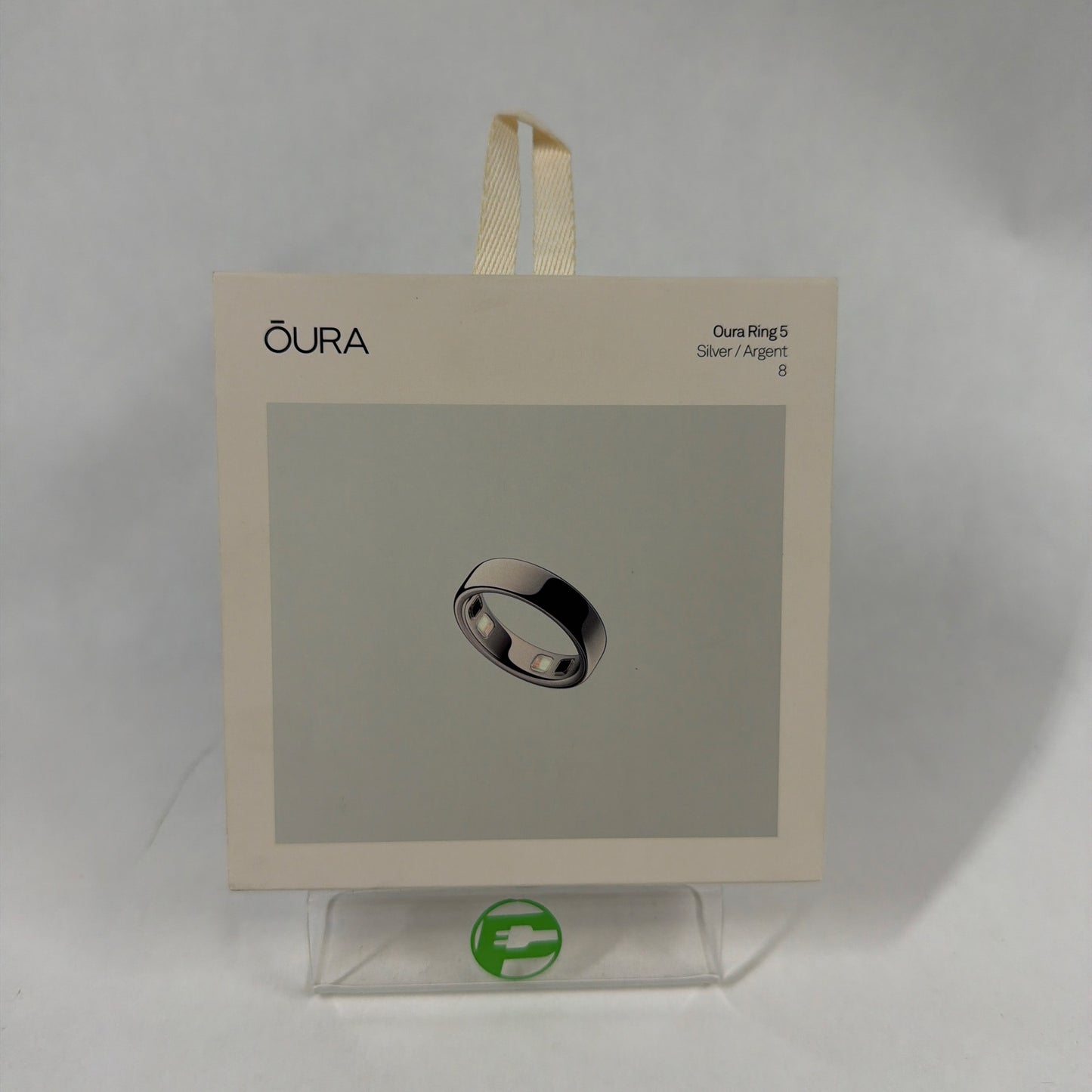 New Oura Ring 5 Silver Smart Ring Set Size 8