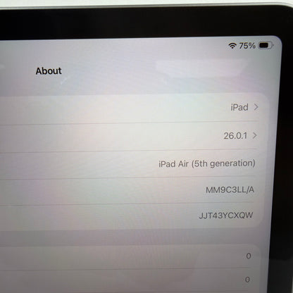 WiFi Only Apple iPad Air 5th Gen 64GB Space Gray MM9C3LL/A