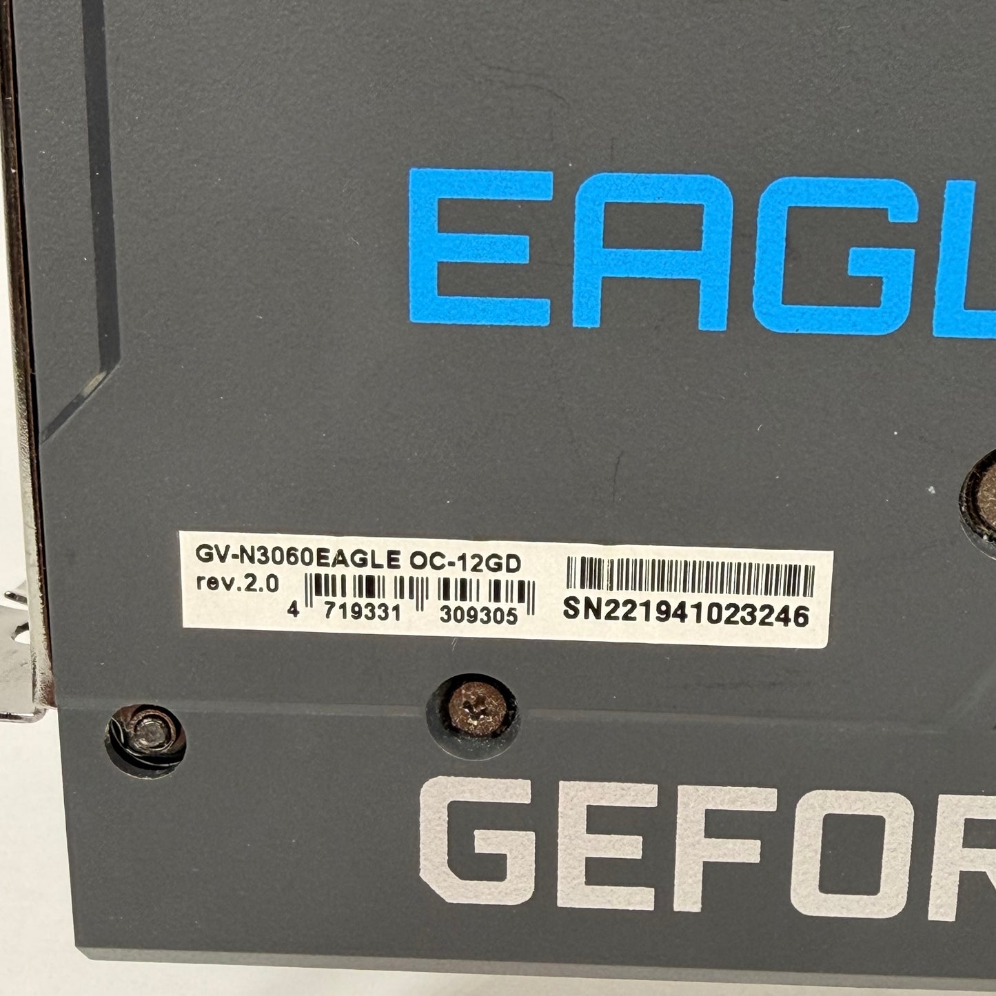 Broken Gigabyte GeForce RTX 3060 Eagle OC 12GB GDDR6 GV-N3060EAGLE OC-12GD