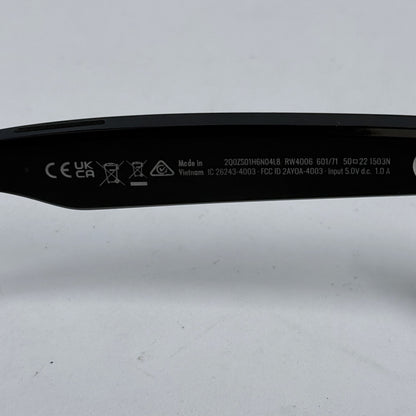 Ray-Ban Stories Wayfarer Shiny Black Standard MZ-76E2T0 AI Smart Glasses